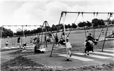 Public Park Swing - 1957 - Valentine & Sons, Ltd., Dundee & London - Card No. B.5765